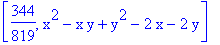 [344/819, x^2-x*y+y^2-2*x-2*y]